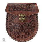 Porte-monnaie viking en cuir, style historique et pratique