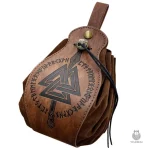 Sac en cuir pour compléter un déguisement Viking
