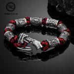 Bracelet Viking en corde avec motif de hache runique