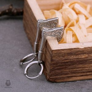 Boucles d'oreilles haches inspirées des Vikings