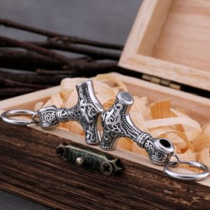 Boucles d'oreilles Mjölnir en métal inspirées de la mythologie nordique