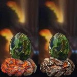 Œuf aux teintes chatoyantes, parfait pour un décor fantasy