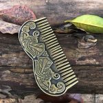 Peigne à barbe Viking avec motif corbeaux d'Odin