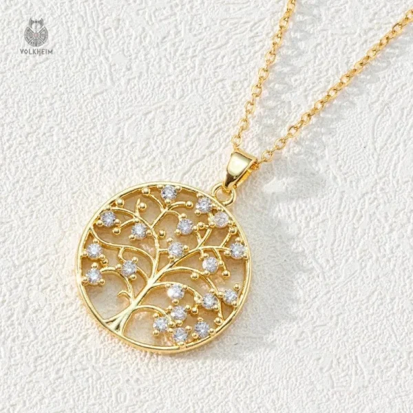 Pendentif arbre de vie sur chaîne délicate
