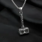 Collier Viking avec pendentif Marteau de Thor stylisé