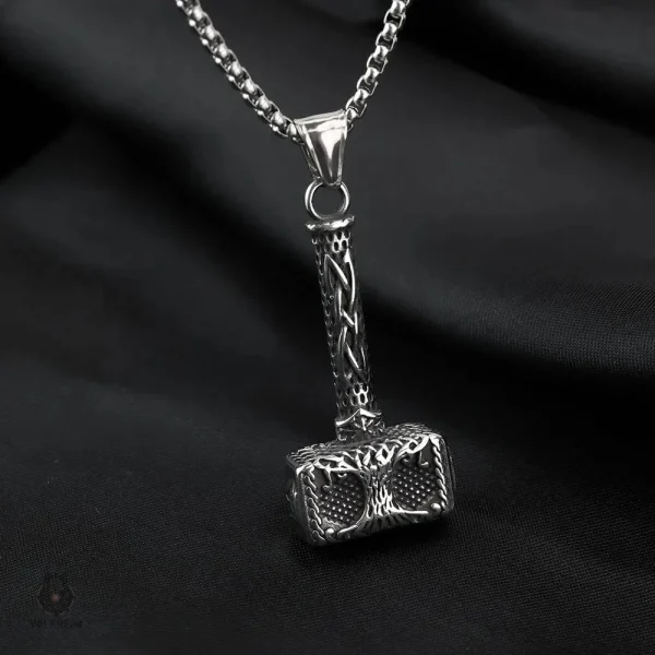 Collier Viking avec pendentif Marteau de Thor stylisé