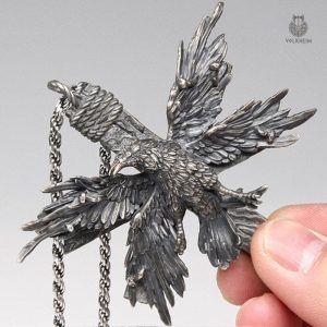 Pendentif Corbeau style Viking