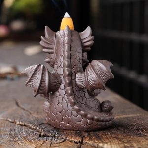 Porte encens design dragon, parfait pour la méditation