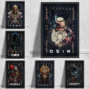 Poster Mythologie Nordique en décoration murale médiévale