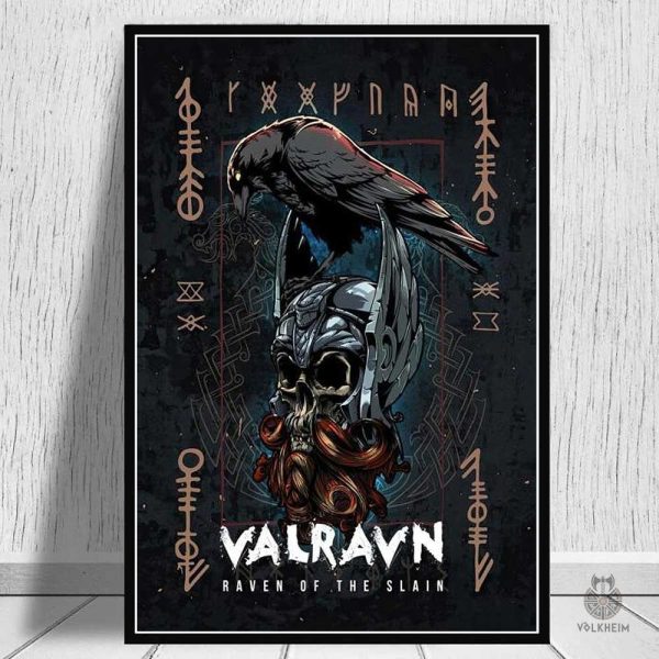 Art mural médiéval sur la mythologie viking