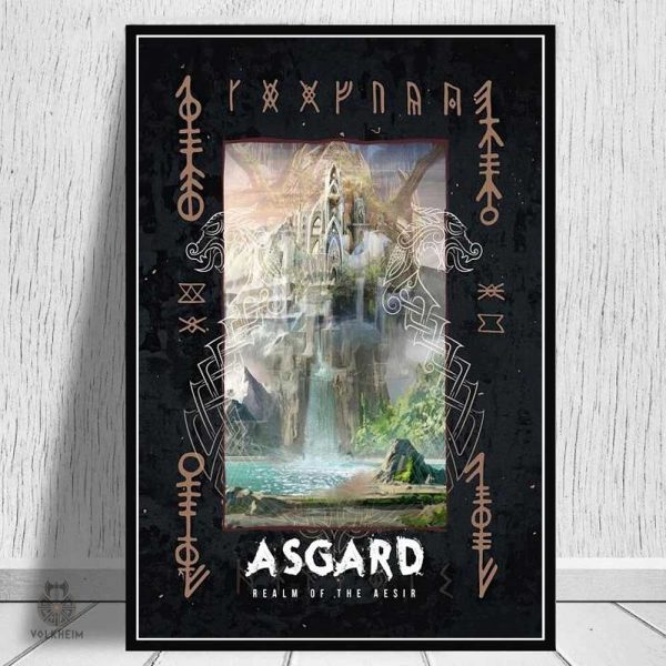 Poster décoratif des héros de la mythologie nordique
