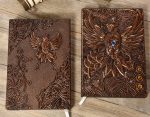 Artisanat médiéval du carnet Phénix en relief