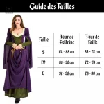 Robe de sorcière avec design médiéval distinctif
