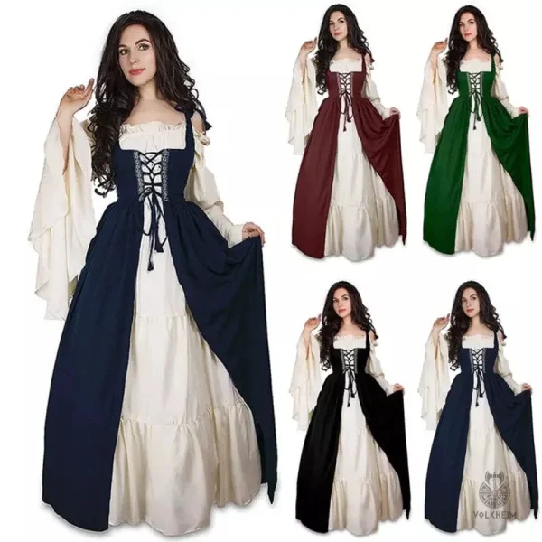 Robe en velours de style médiéval pour nobles
