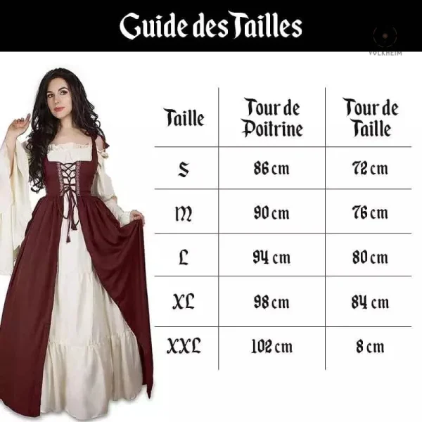 Vêtement élégant inspiré de l'époque médiévale