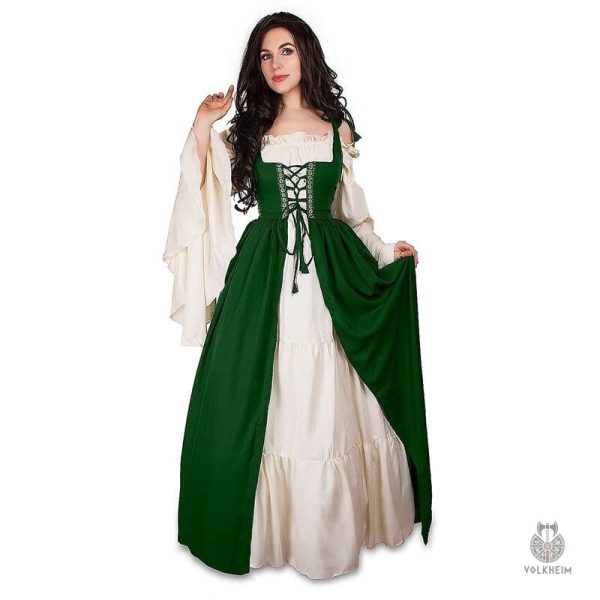 Robe longue avec détails raffinés pour noblesse