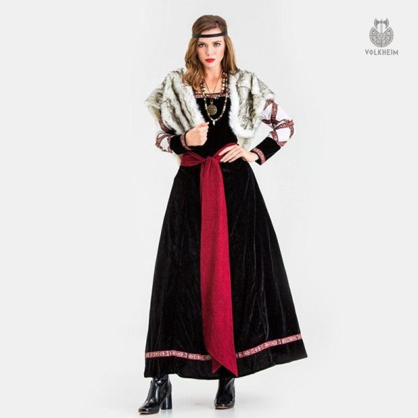 robe-reine-viking-1 Robe de Reine Viking élégante pour costume historique