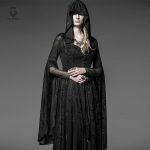 Robe de Sorcière Médiévale élégante en tissu sombre