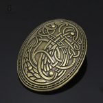 Broche Viking - Totem Loup en métal élégant