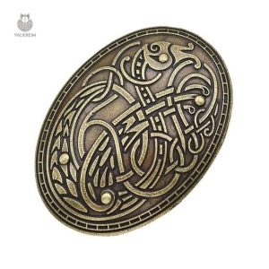 Broche en métal inspirée des légendes nordiques