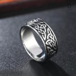 Anneau Triquetra en argent, symbole celtique entrelacé