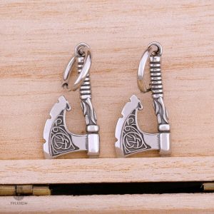Boucles d'oreilles Viking en forme de haches