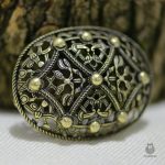 Broche Viking au motif maillé, bijou traditionnel