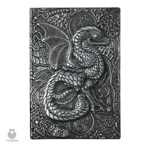 Carnet décoratif avec détail dragon en relief